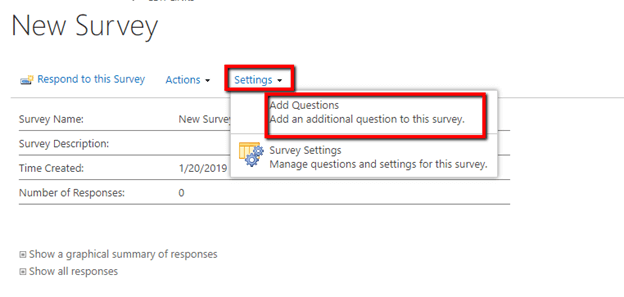 Working with Survey List in SharePoint