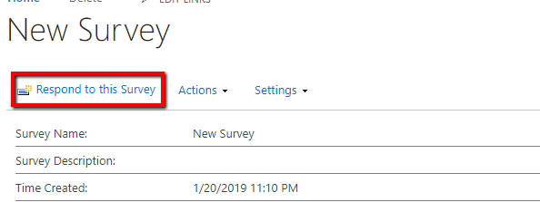 Working with Survey List in SharePoint