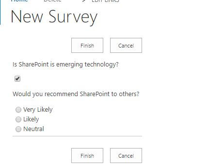 Working with Survey List in SharePoint