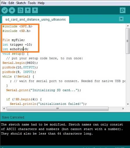 Writing A Sensor Value In The SD Card Using Arduino