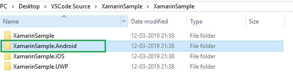 Xamarin.Forms - Add Android Project in Existing Project