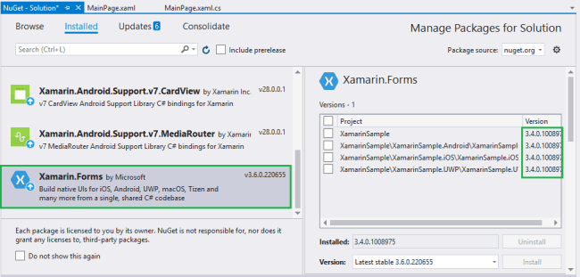 Xamarin.Forms - Add Android Project in Existing Project