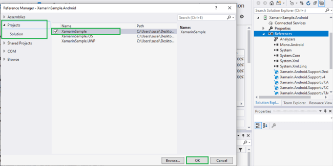 Xamarin.Forms - Add Android Project in Existing Project