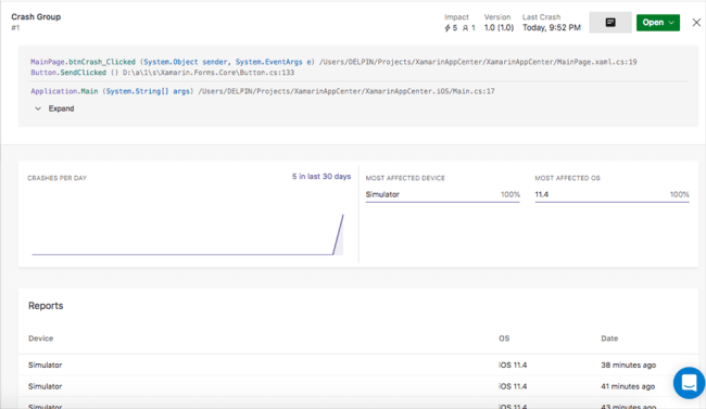 Xamarin.Forms - Crashes in Visual Studio App Center