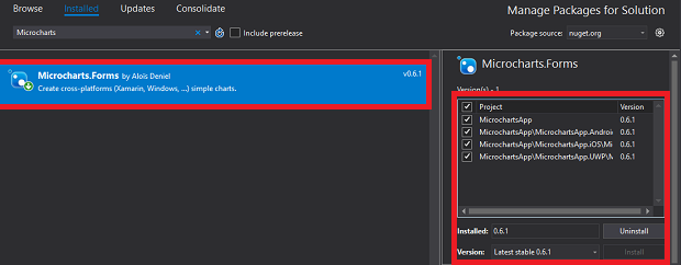 xamarin forms microcharts app xamarin forms charts