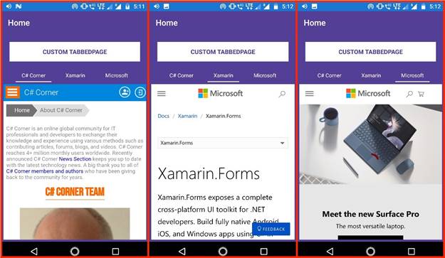 Xamarin.Forms MVVM - Custom Tabbed Page