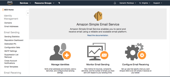 Xamarin.Forms - Send Email using AWS SES(Simple Email Service)