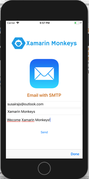 Xamarin.Forms - Send Email using SMTP