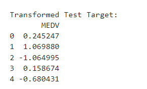 Test Target data 