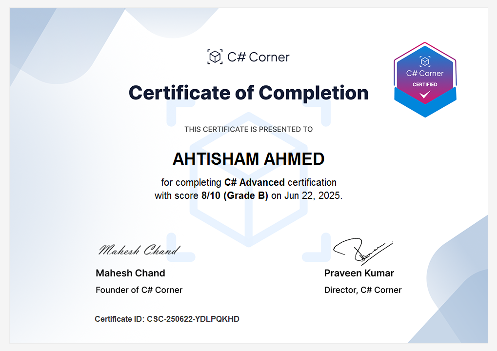 Ahtisham Ahmed